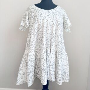 A New Day Leopard Print Tiered Mini Dress Short Sleeve Size M